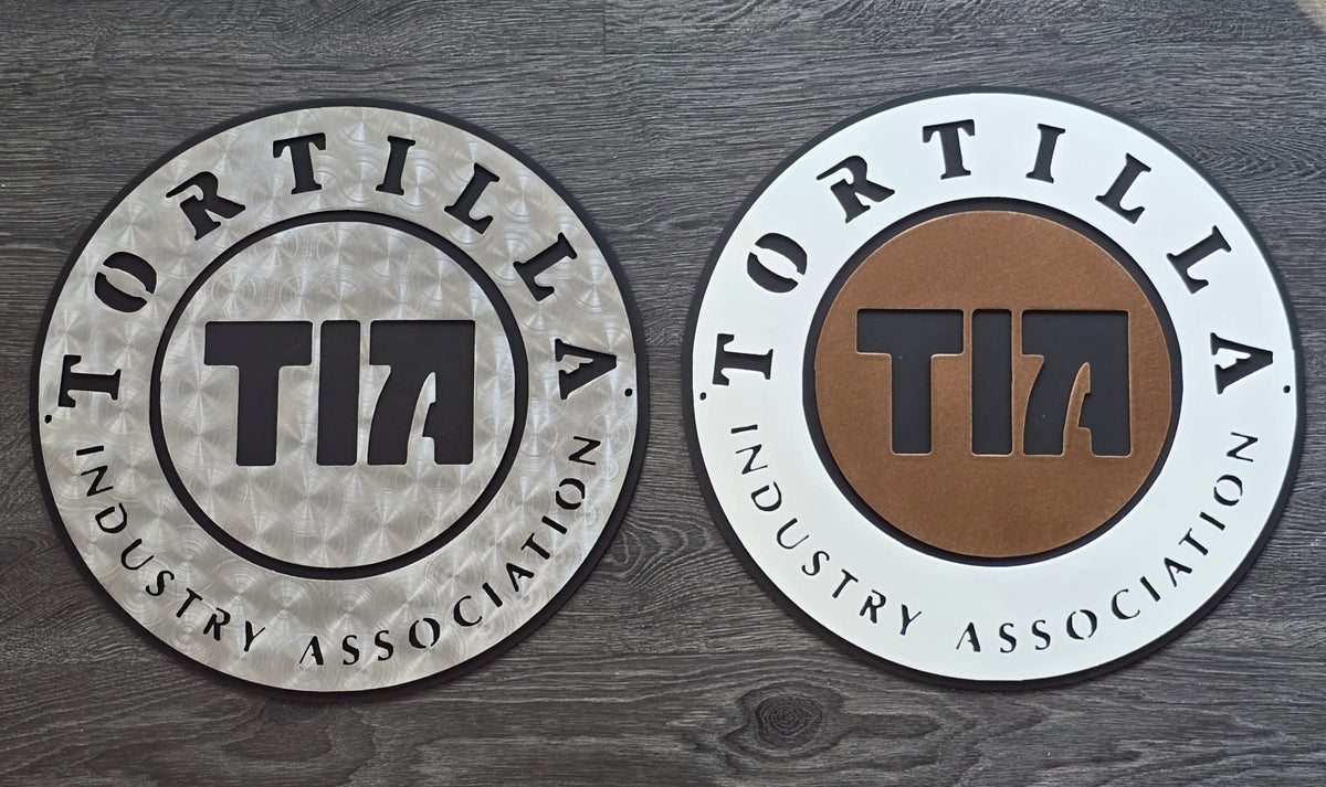 Tortilla Industry Association metal logos by Elite Metalworking