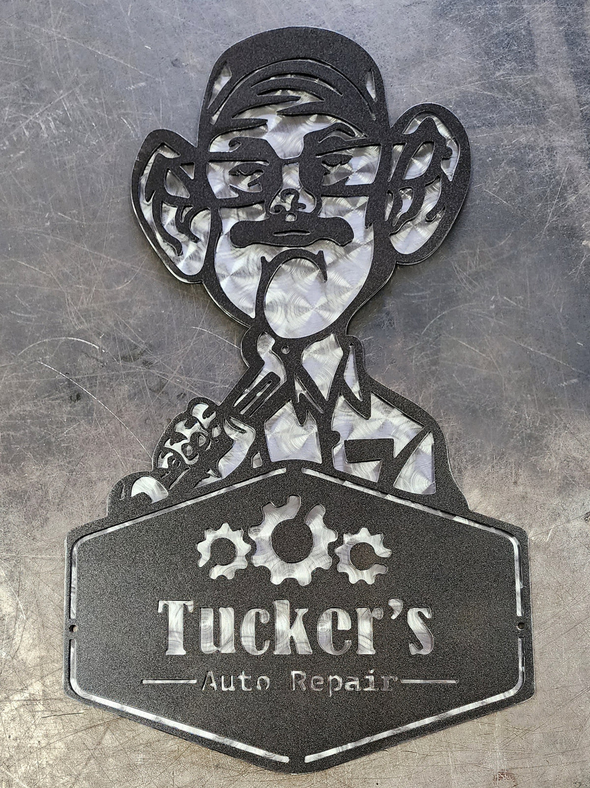 Tuckers Auto Repair mechanic design by Elite Metalworking