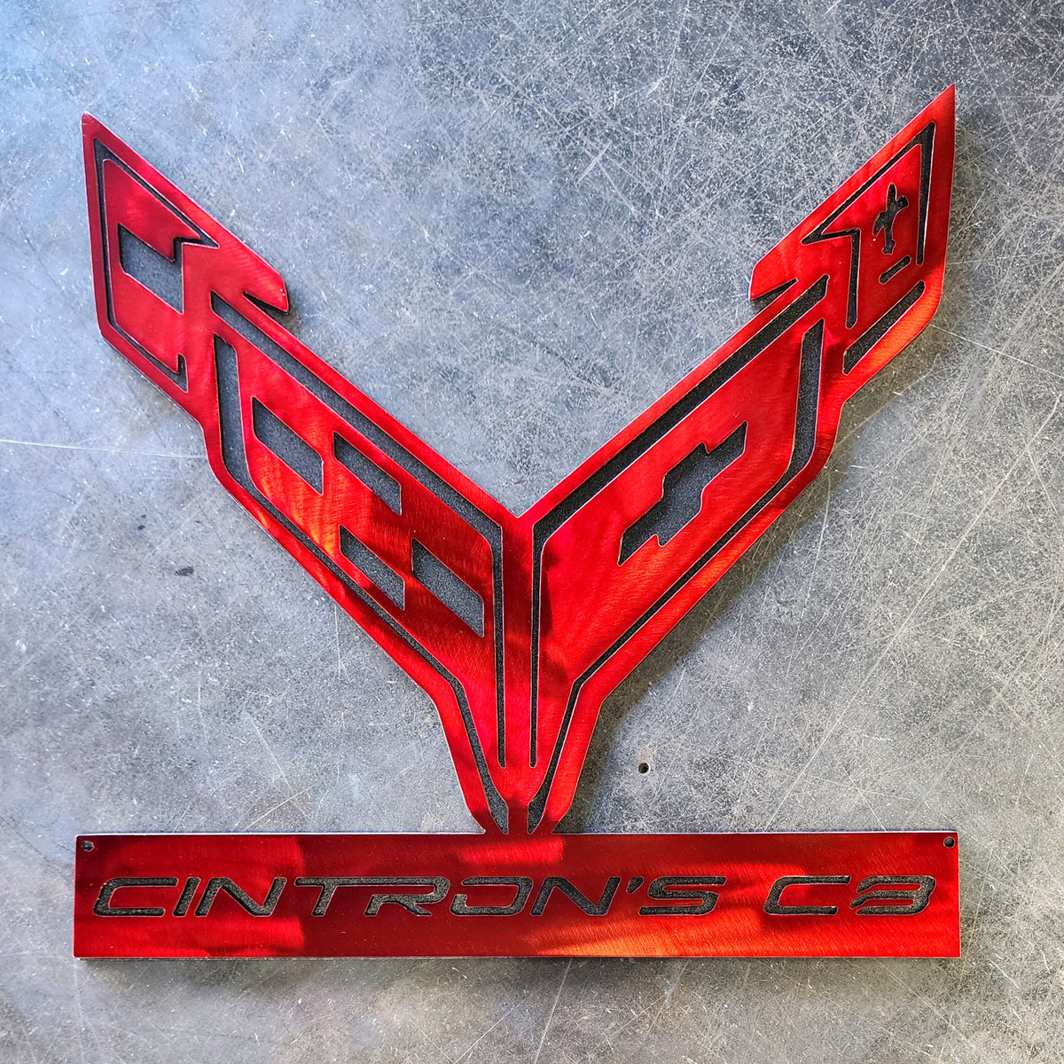 Corvette C8 Metal Wall Art #2