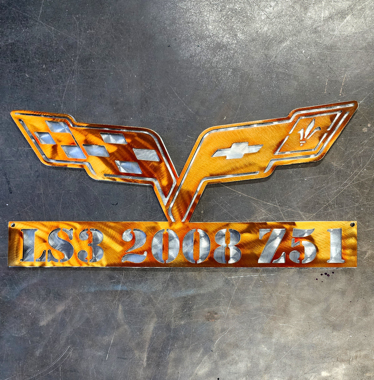 Corvette C6 Metal Wall Art