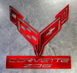 Corvette C8 Metal Wall Art
