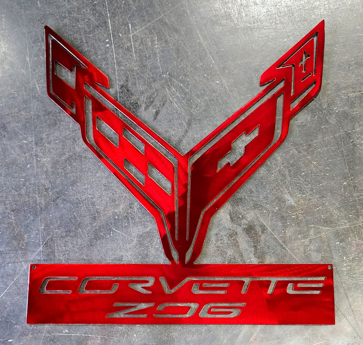 Corvette C8 Metal Wall Art #2