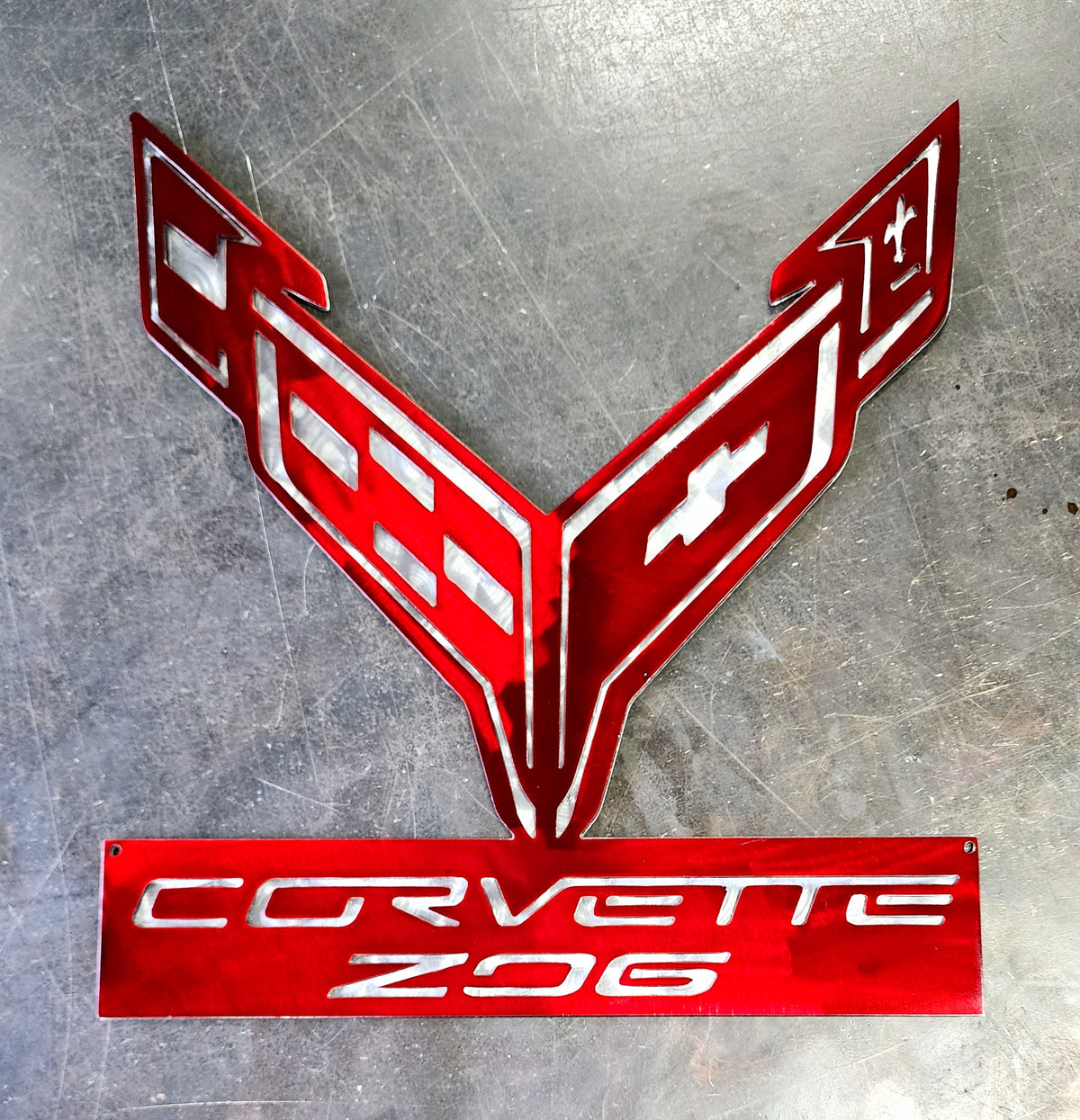 Corvette C8 Metal Wall Art #2