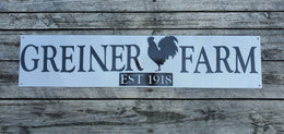 Greiner Farm rooster lettering by Elite Metalworking