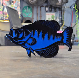 Crappie Metal Hitch Cover made from powder coated steel