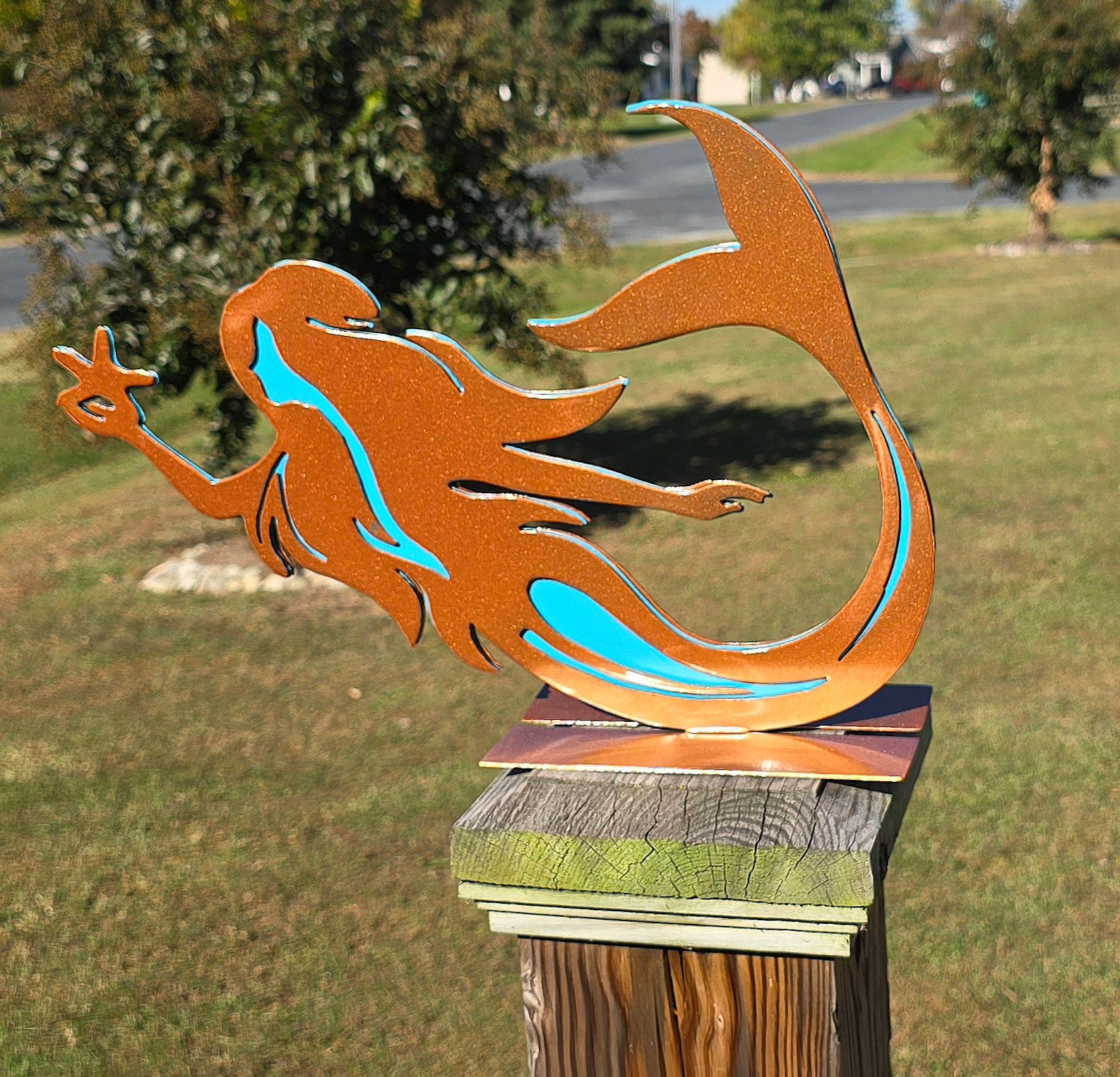 Seashore Blue & Copper Metallic