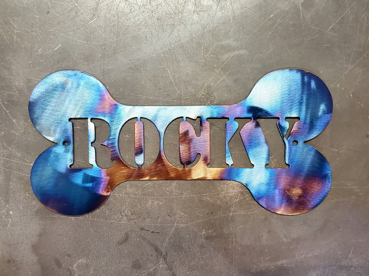 Dog Bone Personalized Metal Sign
