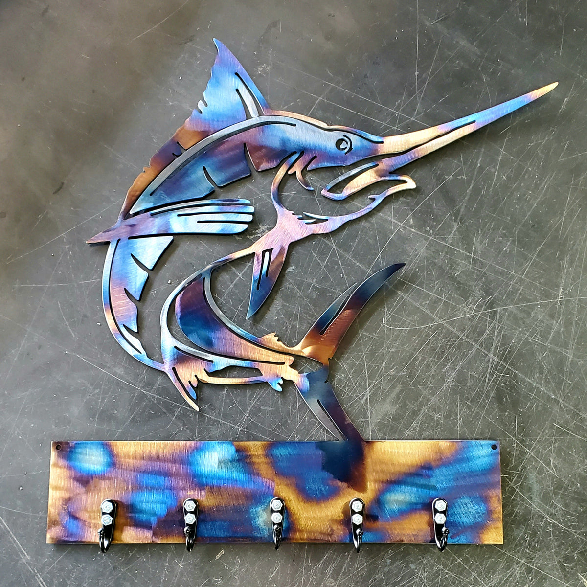 Blue Marlin Key & Leash Hanger