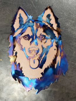 Husky Metal Wall Art