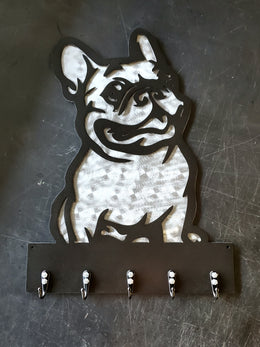 French Bulldog Key & Leash Hanger