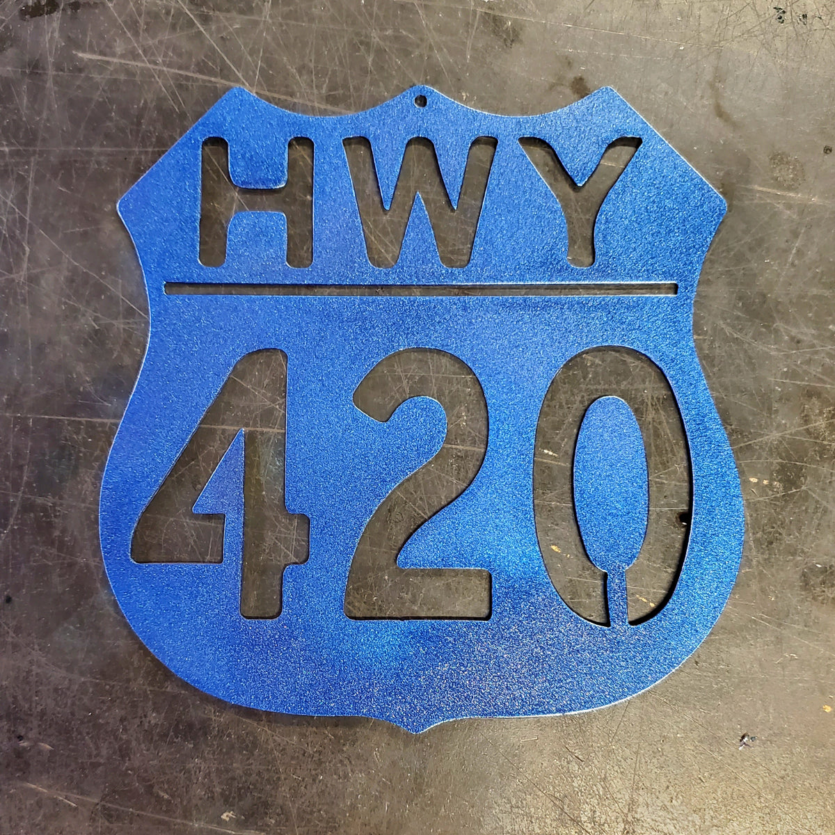 Highway 420 Metal Wall Art