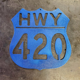 Highway 420 Metal Wall Art