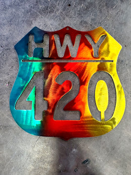 Highway 420 Metal Wall Art