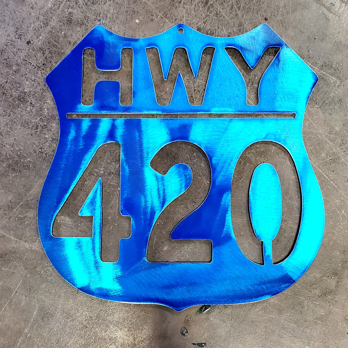Highway 420 Metal Wall Art