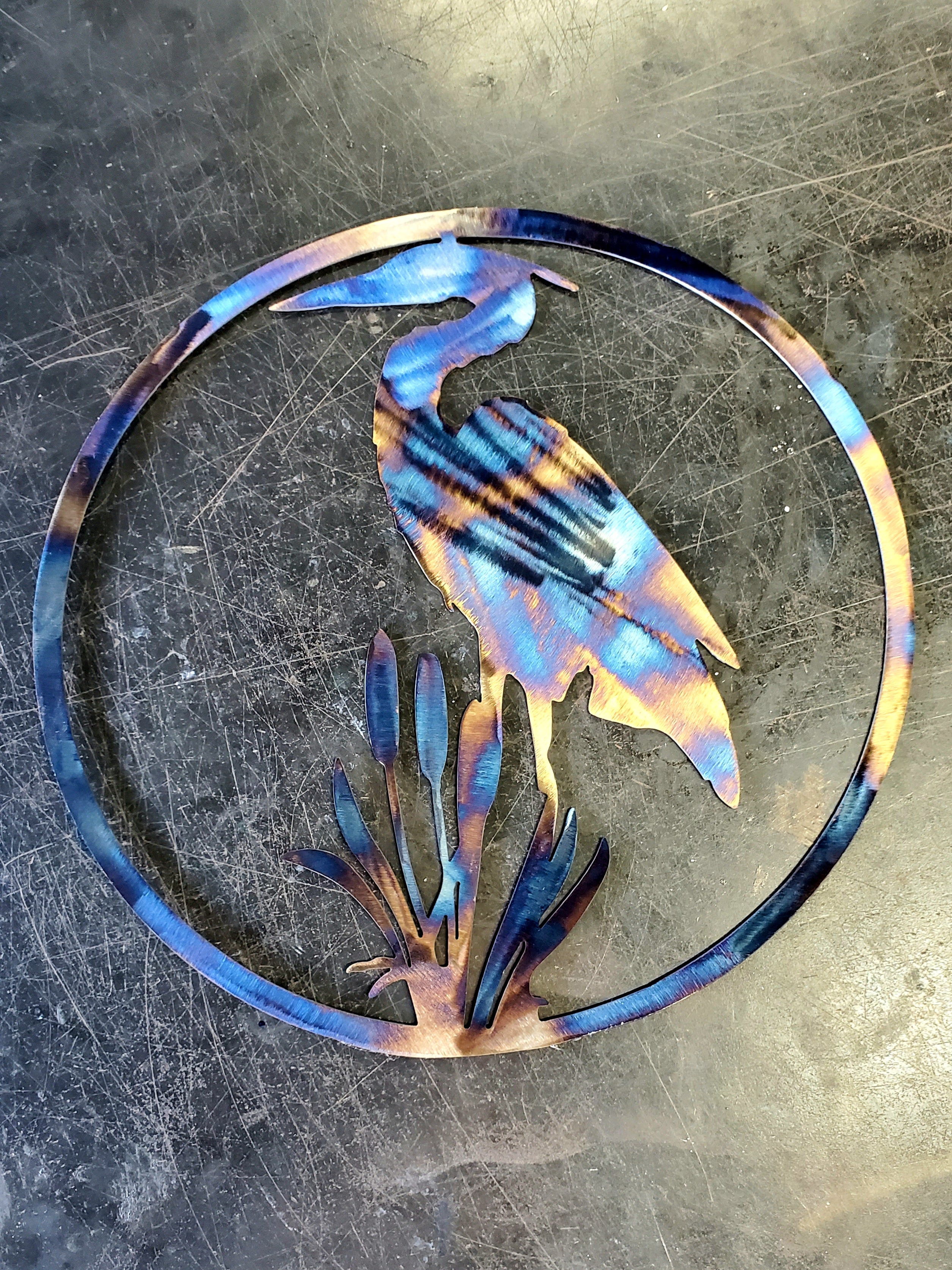Blue Heron #1 Metal Art