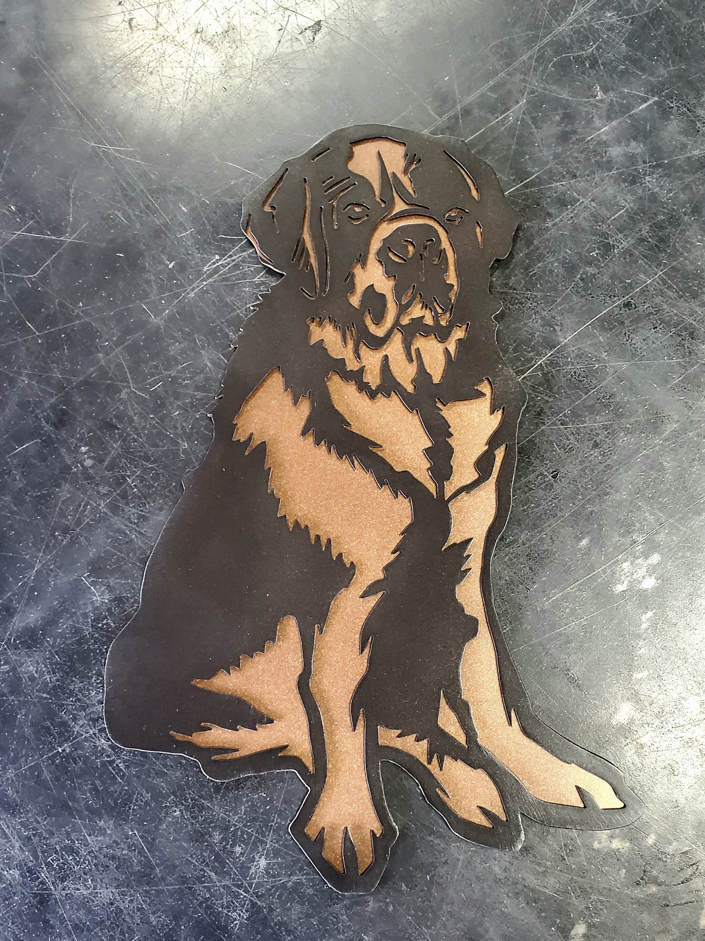 St. Bernard #3 Metal Art