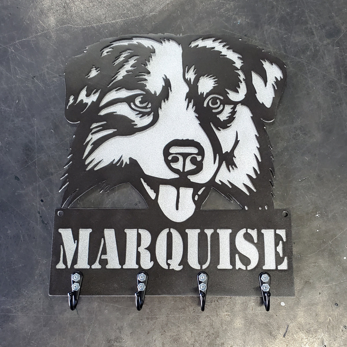 Australian Shepherd Key & Leash Hanger