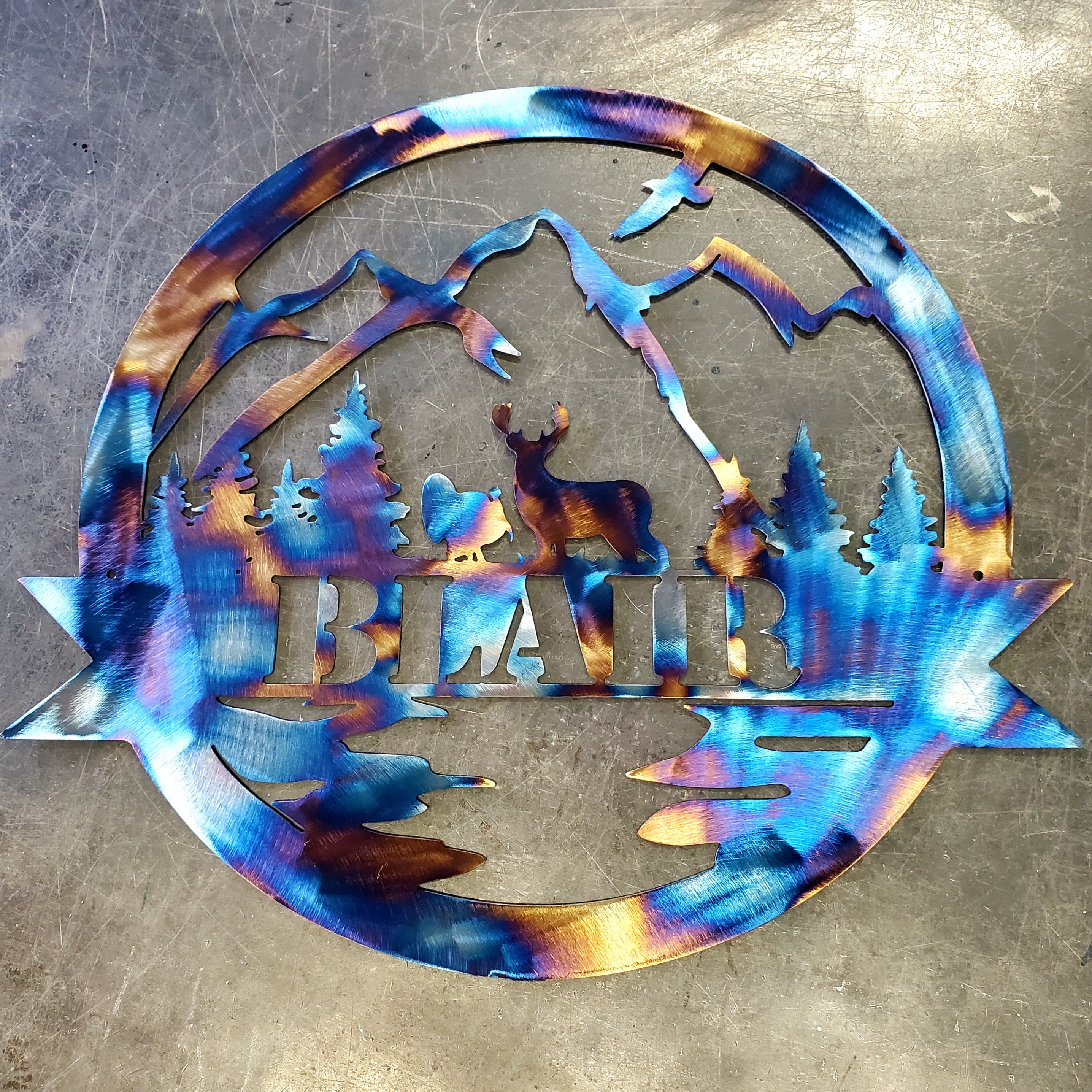 Mountain Scene Personalized Sign