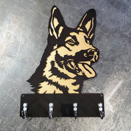 German Shepherd Key & Leash Hanger