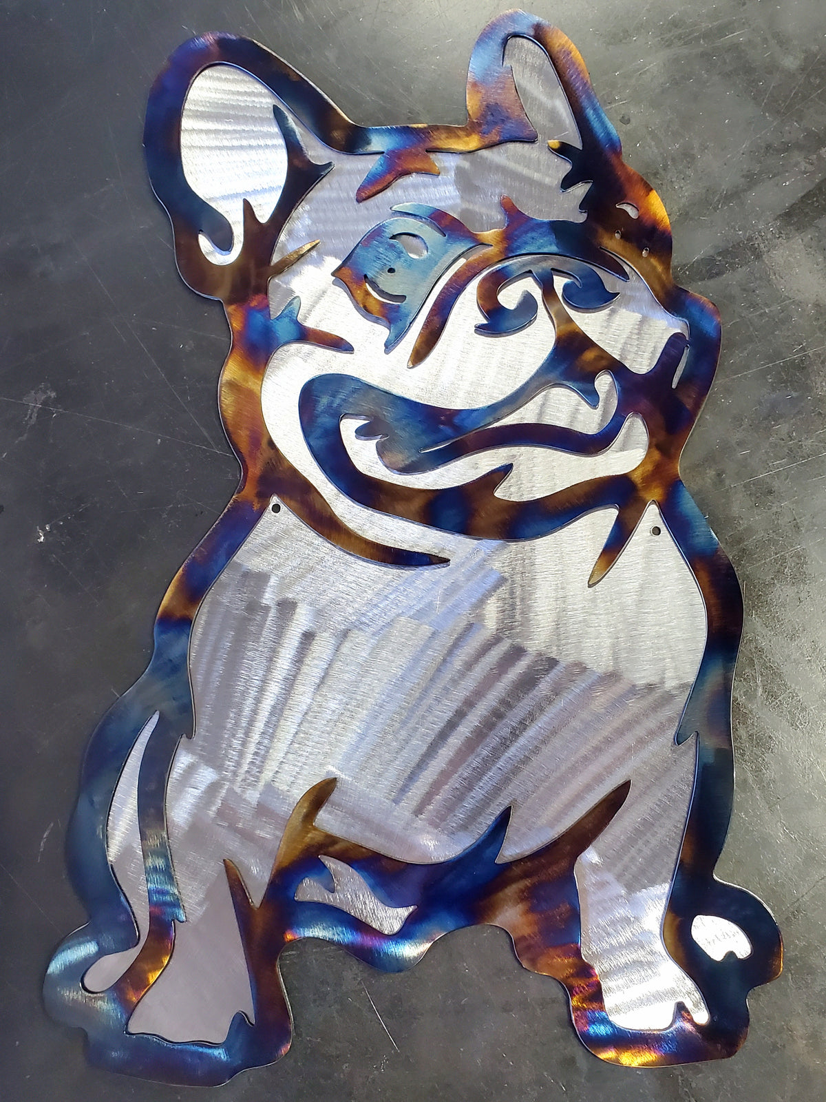 French Bulldog Metal Wall Art