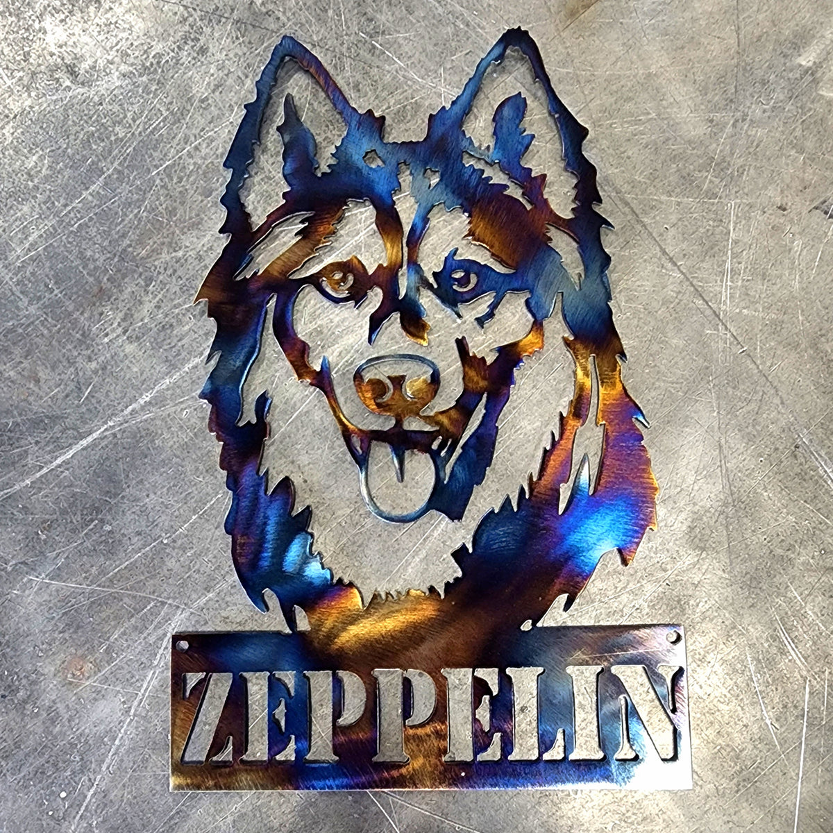 Husky Metal Wall Art