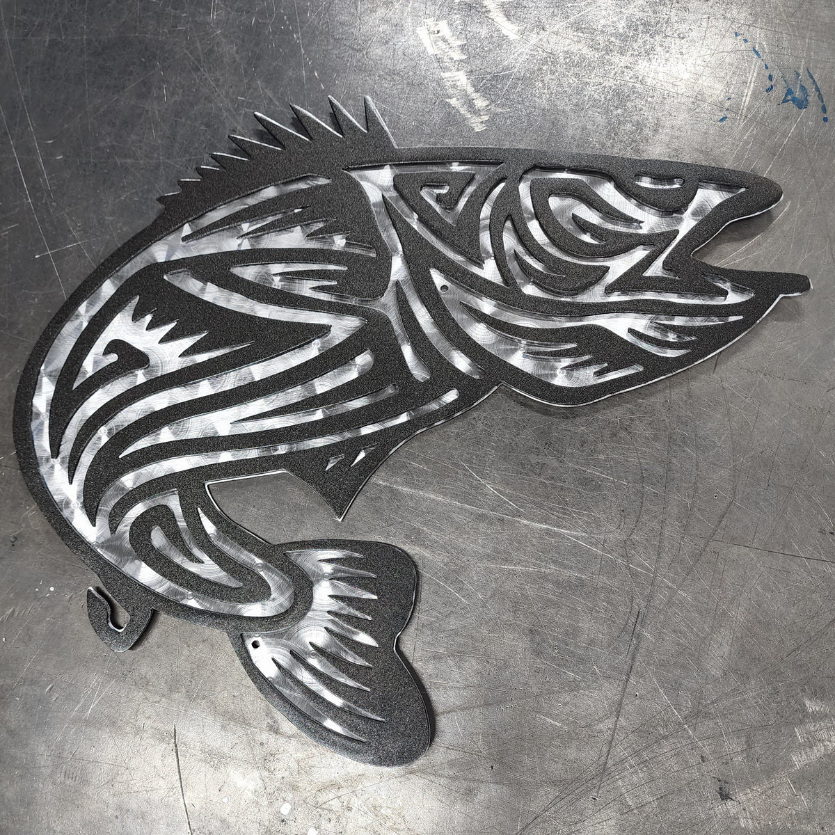 Walleye Tribal Metal Wall Art