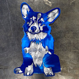 Corgi Docked Tail Metal Wall Art