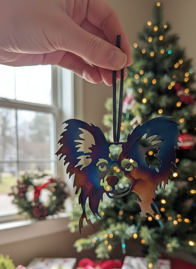 Papillon-1 Christmas Ornament
