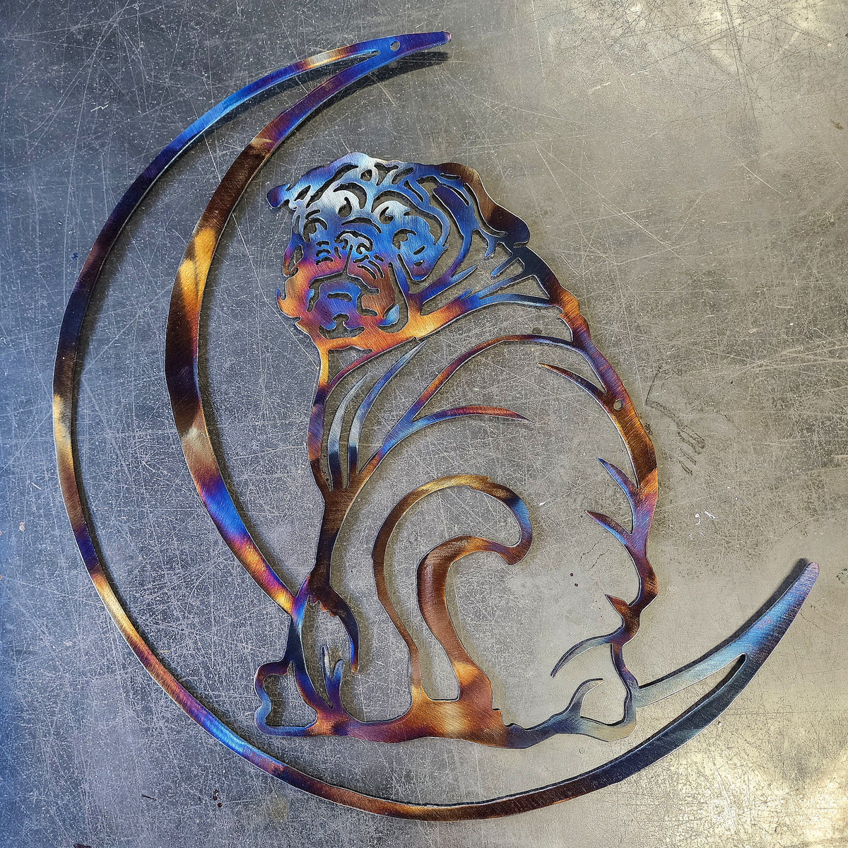 Pug Moon Metal Wall Art #1