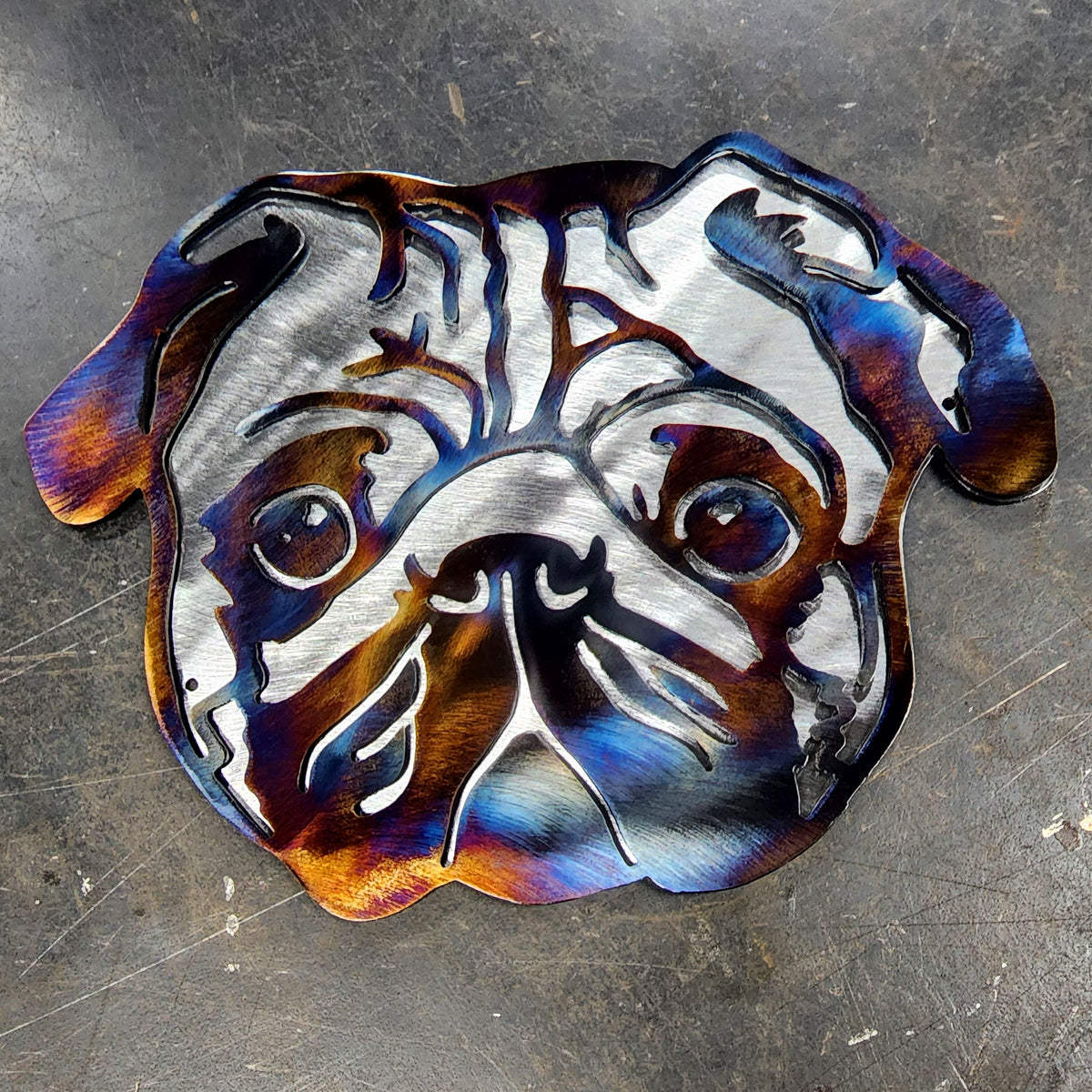 Pug Metal Wall Art