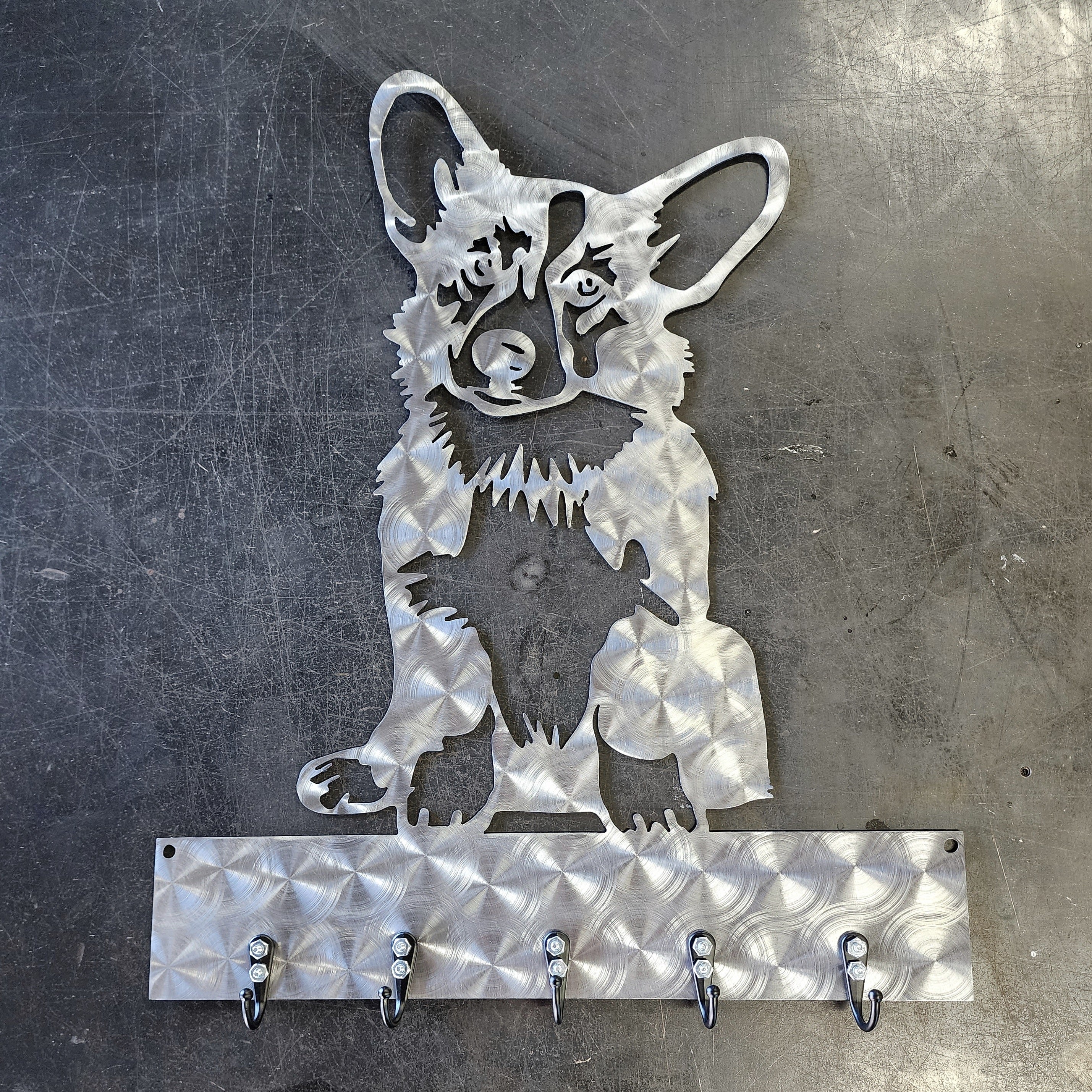 Corgi Docked Tail Key & Leash Hanger