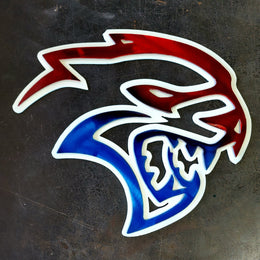 Dodge Hellcat Metal Wall Art