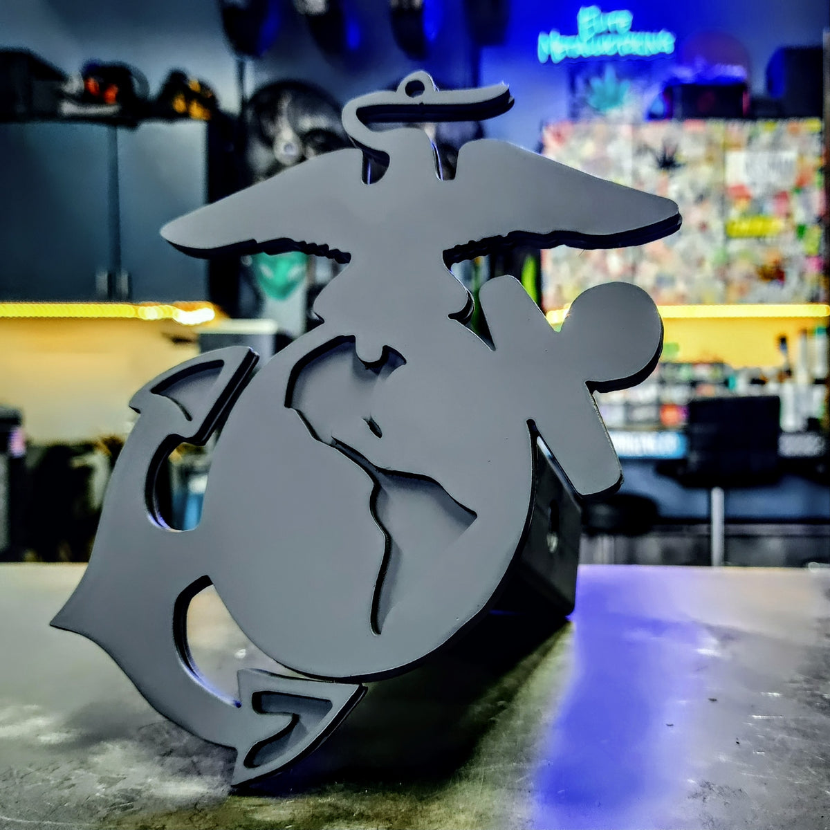USMC Marine Metal Hitch Cover