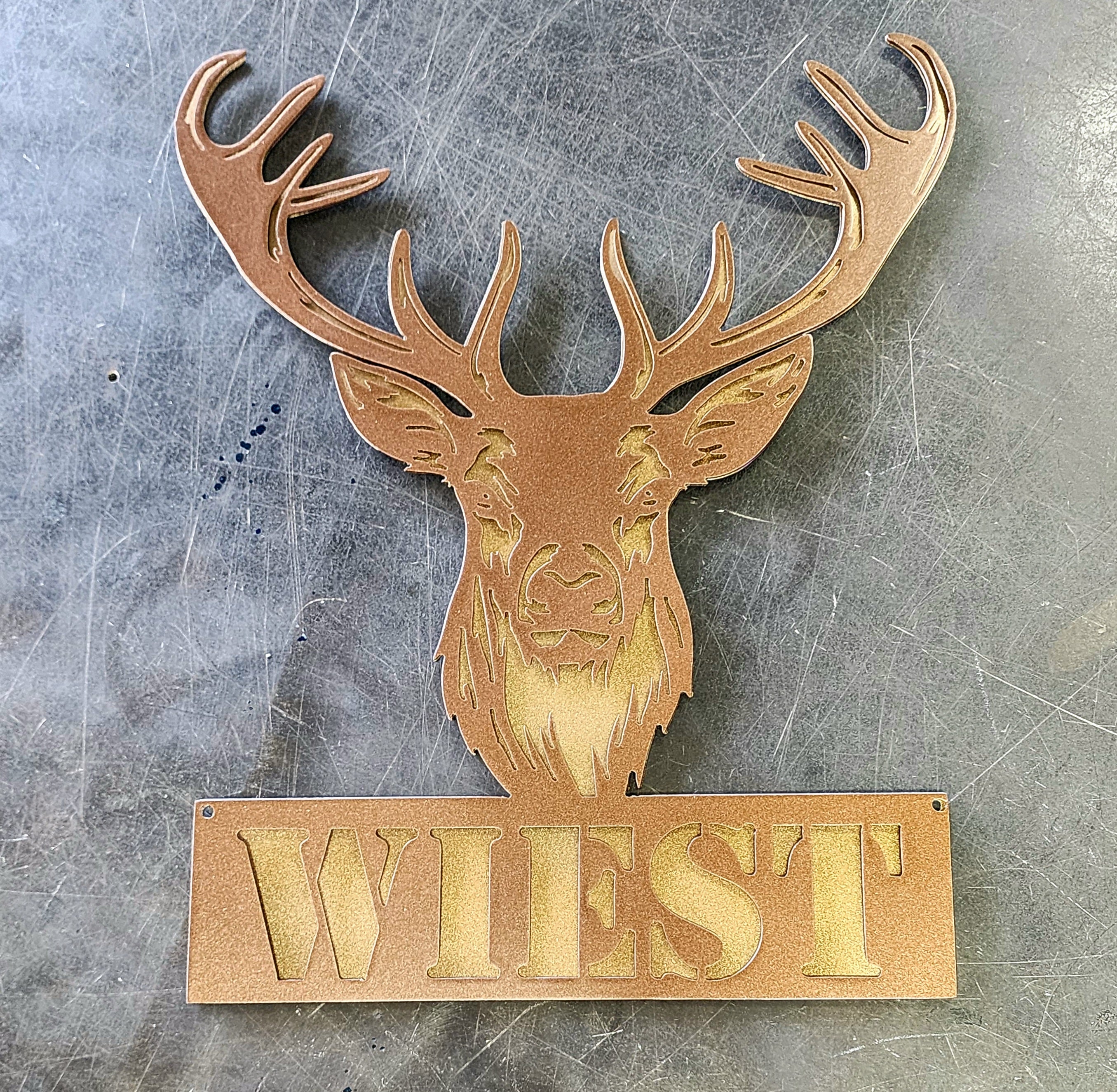 White-Tailed Metal Wall Art #3