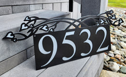 Hearts & Vines Personalized Metal Sign