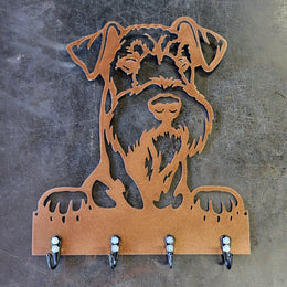 Airedale Terrier Key & Leash Hanger