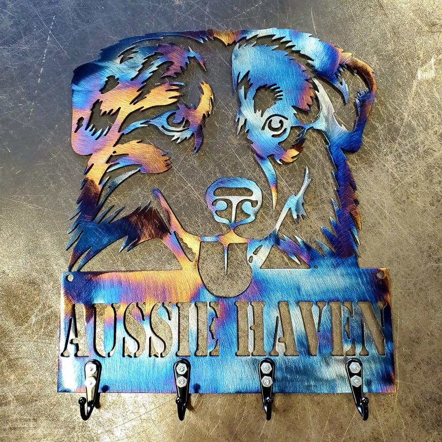 Australian Shepherd Key & Leash Hanger