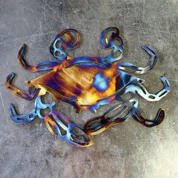 Blue Crab Metal Wall Art
