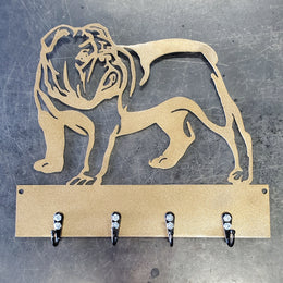Bulldog Key & Leash Hanger
