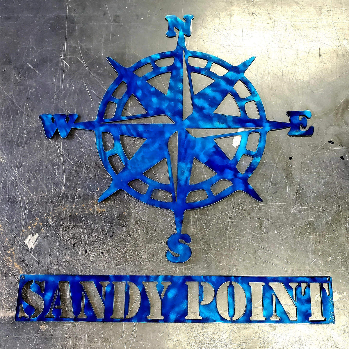 Nautical Compass Metal Wall Art