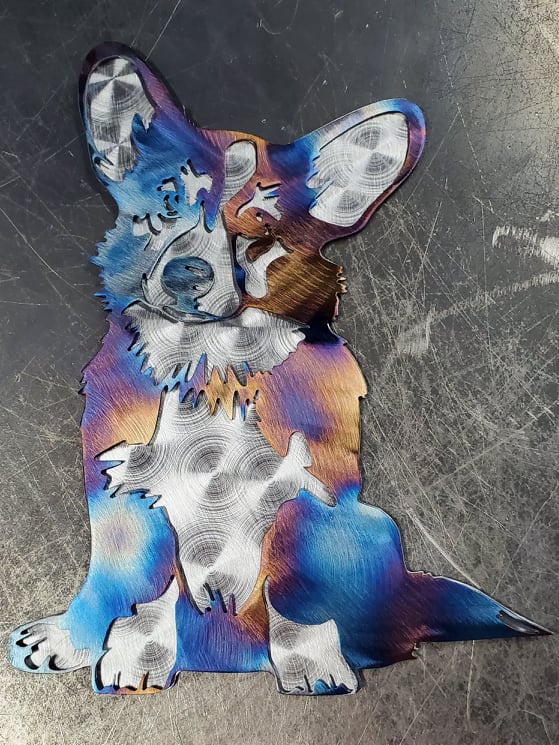 Corgi Metal Wall Art #1