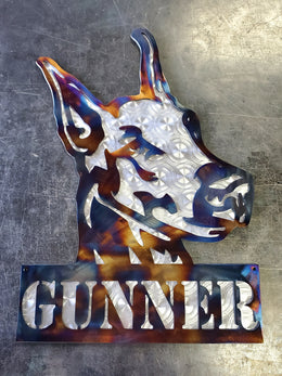 Doberman Pinscher Metal Wall Art