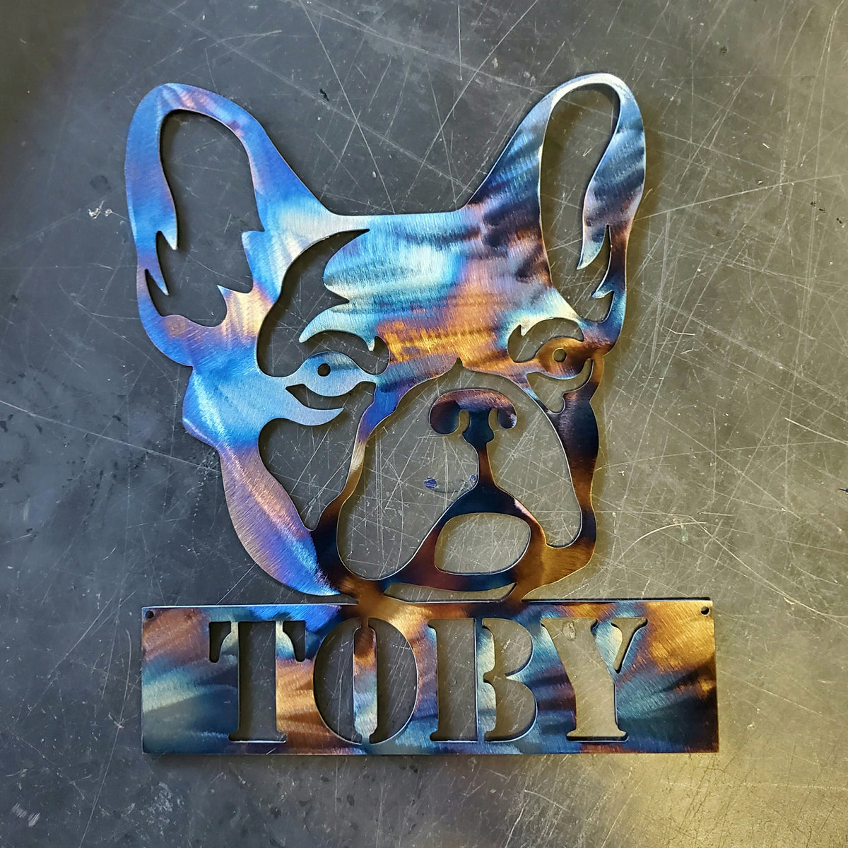 French Bulldog Metal Wall Art