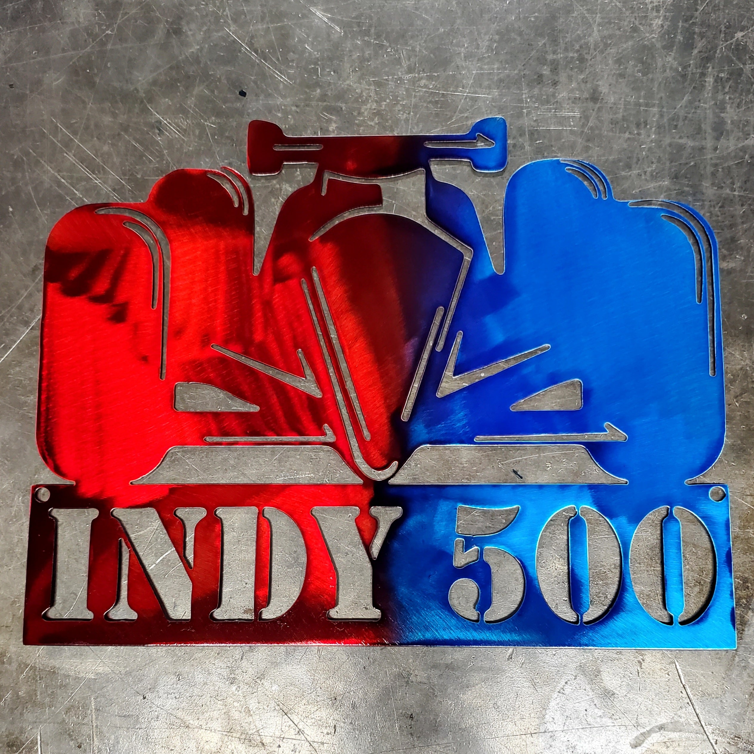 Indy 500 Metal Art