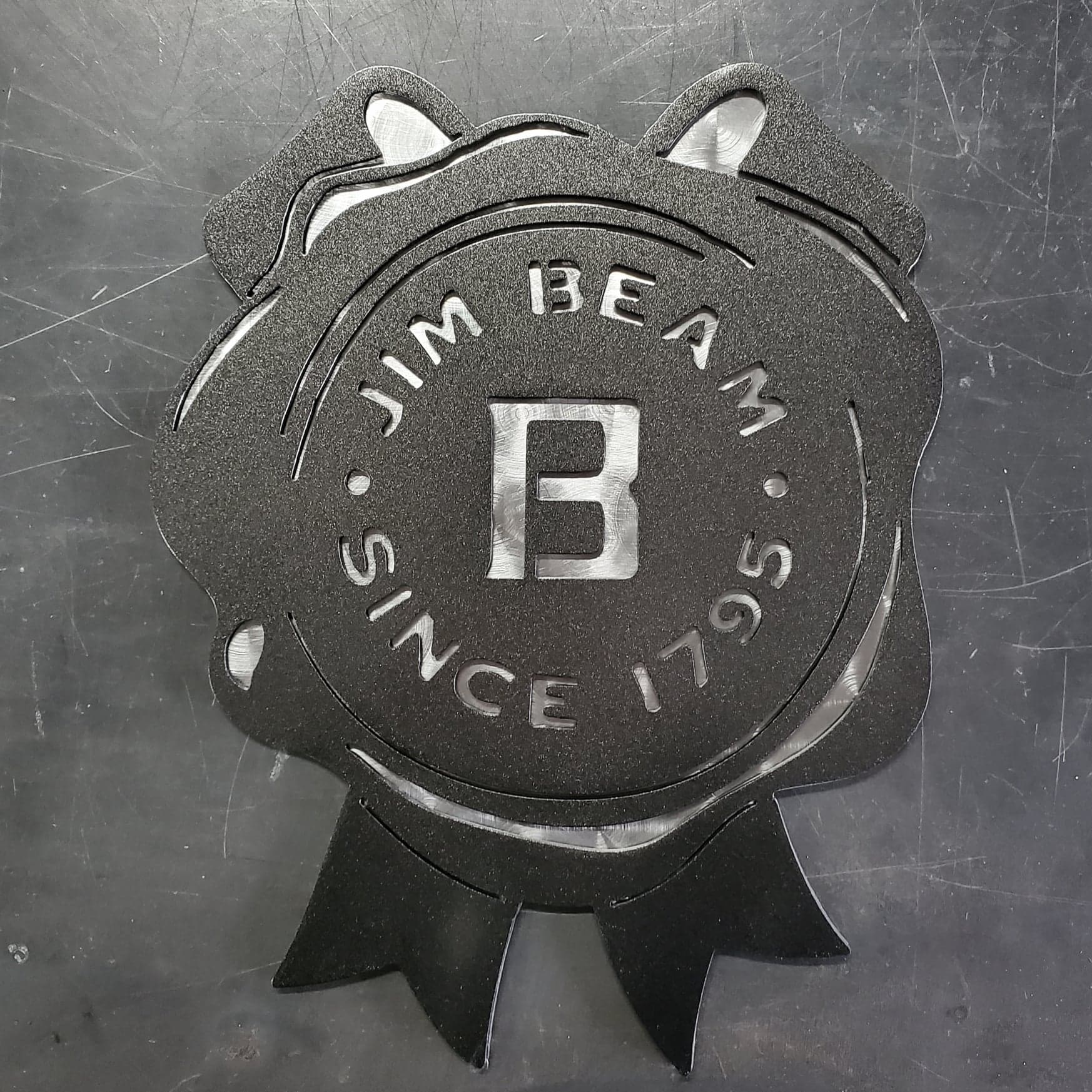 Jim Beam Whisky Bourbon Bar Man Cave Metal Art Home Decor Wall Decor Fabrication Welding Welder Annapolis Maryland Custom Personalized Gift