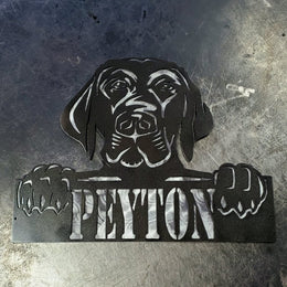 Labrador Retriever Personalized Metal Sign