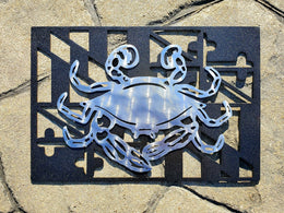 Blue Crab Maryland Flag Metal Wall Art