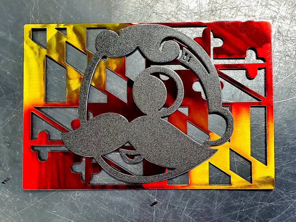Natty Boh Maryland Flag Metal Art