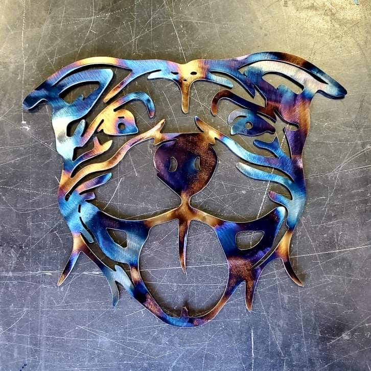 Pitbull Metal Wall Art #2