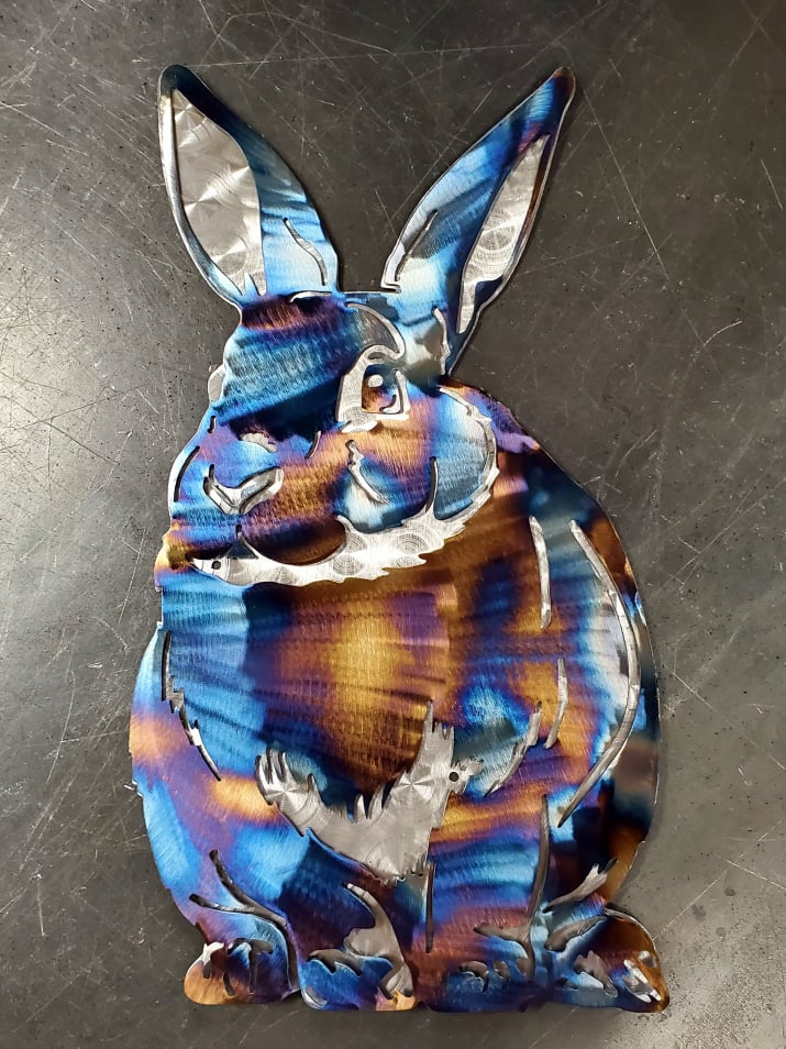 Rabbit Metal Wall Art